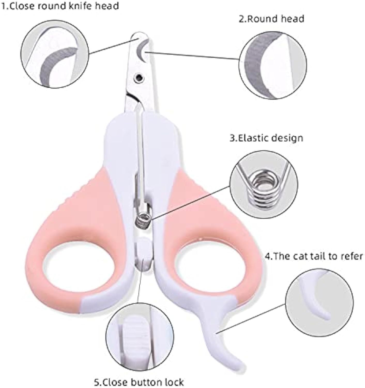 Cat Nail Clippers with Safety Guard & Angled Blade – Grooming Tool for Cats, Kittens & Small Pets